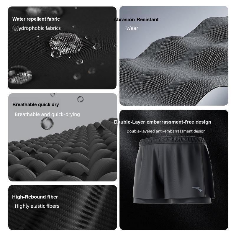 Anta Kąpielówki Okulary do pływania Wygodny Oddychający Zestaw Strojów Kąpielowych Męska odzież kąpielowa 9824232415-1