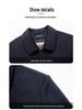 New Men's Lapel Wool Coat with Detachable Duck Down Liner - Business Casual, Autumn & Winter