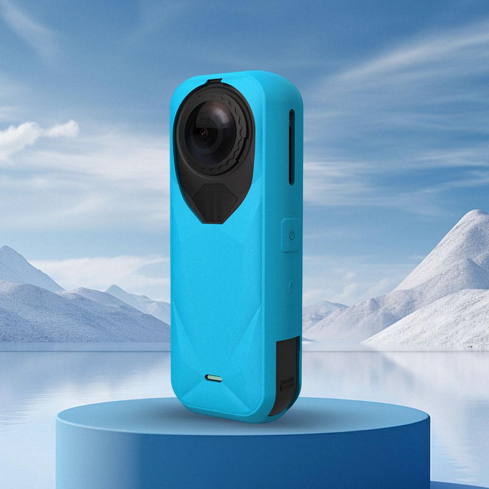 Silicone Protective Case Dust-Proof Camera Protective Cover Anti-Scratch Panoramic Camera Sleeve for Sports Camera Accessories