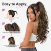 Ponytail Extension 26 Inch Claw Clip Ponytail Extension Long Wave Ponytail Extensions for Women Fluffy Natural Synthetic Hairpiece for Daily Use