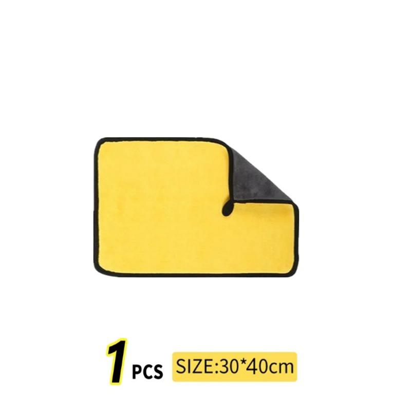 

1/20 шт. Утолщенные салфетки из микрофибры Двухслойные Полотенца для мытья и сушки автомобиля Супервпитывающие Салфетки для детейлинга автомобиля 30*40CM(1PC)