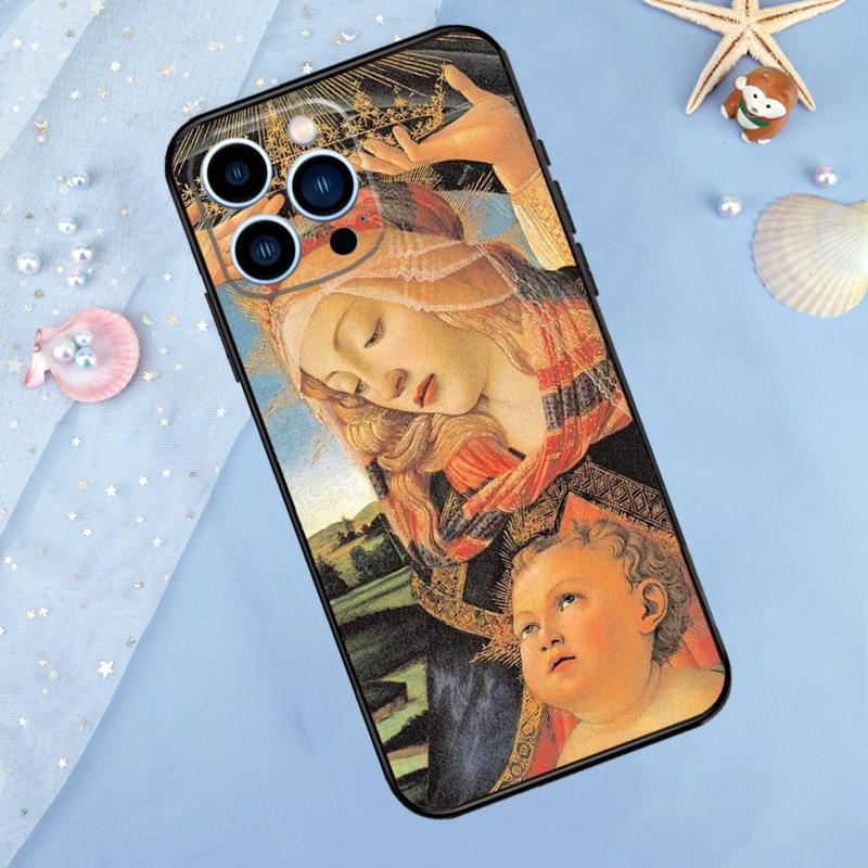 Sandro Botticelli Renaissance Art Painting Case For iPhone 15 14 13 12 11 Pro Max Mini X XR XS Max 7 8 Plus Bumper Cases Cover