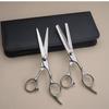 6-Inch White Hairdressing Scissors Set: Flat & Tooth Scissors for Adults and Kids
