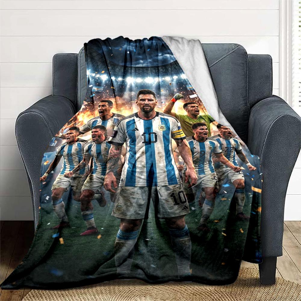 Football Messi Blanket Warmthful Decor Suitable for Chair Office Bedding for All Occasions Warmthful Decor Ideal Gift for Friends Family Couples Picni
