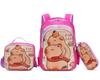 New 16-Inch 3-Piece Kids Cartoon Backpack Set Nylon Rolling Backpack School Bag for Boys Girls