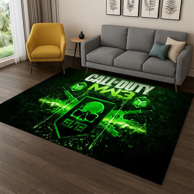 Call of Duty COD War Game Cartoon Carpet Rug for Bedroom Living Room Sofa Playroom Doormat Home Decor,Kid Area Rug Non-slip