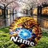 Custom Name Personalized Anime Print Umbrella, Auto Open Close, 8‑Rib Sturdy Frame, Commute Camping Hiking Use, Birthday Gift