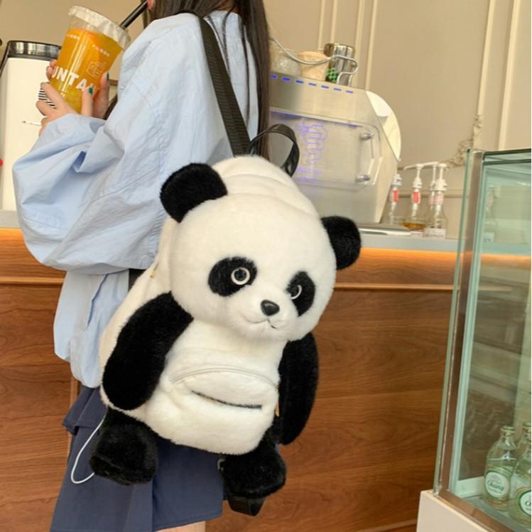 Women cartoon panda backpack children Cute school bag gift