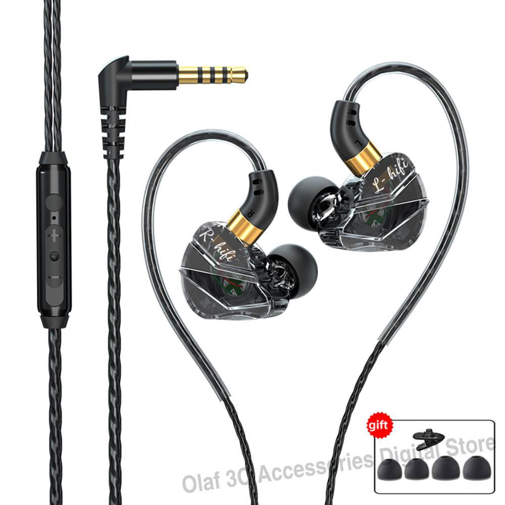 OLAF Gaming Headset Wired Earphones 3.5mm Cable Headphones Handsfree Bass Stereo Sports Earbuds DAC Type-C For iPhone 15 Samsung