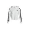 (WMNS) 3-Stripes Cropped Hoodie 'White' Women's GM5574