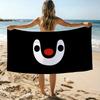 Asciugamano da Spiaggia P-Pingu Cartone Animato Carino Divertente Asciugamano da Spiaggia Sovradimensionato Asciugamano ad Asciugatura Rapida Assorbente Morbido Asciugamani da Piscina e Spiaggia per Uomini Donne