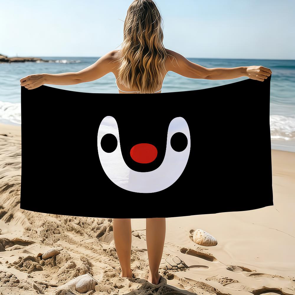 Asciugamano da Spiaggia P-Pingu Cartone Animato Carino Divertente Asciugamano da Spiaggia Sovradimensionato Asciugamano ad Asciugatura Rapida Assorbente Morbido Asciugamani da Piscina e Spiaggia per Uomini Donne
