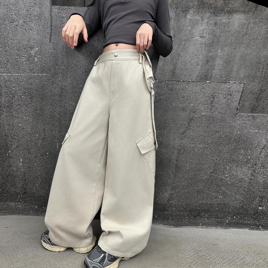 2025 Trendige Mädchen-Cargohose - Koreanischer Stil, lässige Hose für Frühling & Herbst