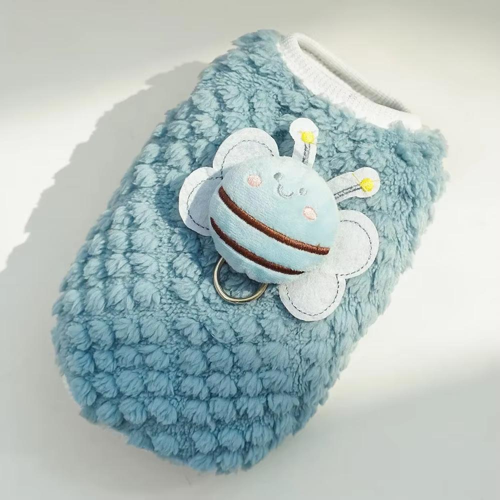 Artoon Bee Fleece Warm Sweater for Teacup Dogs Cute Small Dog Clothes