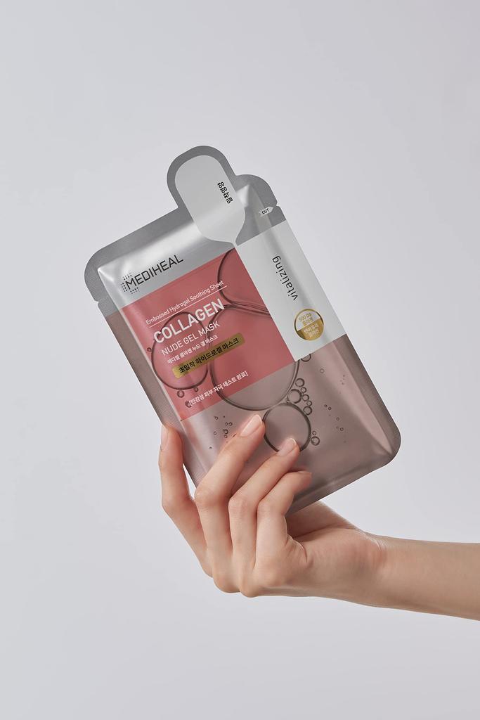 MEDIHEAL Nude Gel Mask Moisturizing Sensitive Skin Dry Skin Skin Care Rough Skin Care Pore Care Korean Cosmetics (10 Sheets) (Collagen)