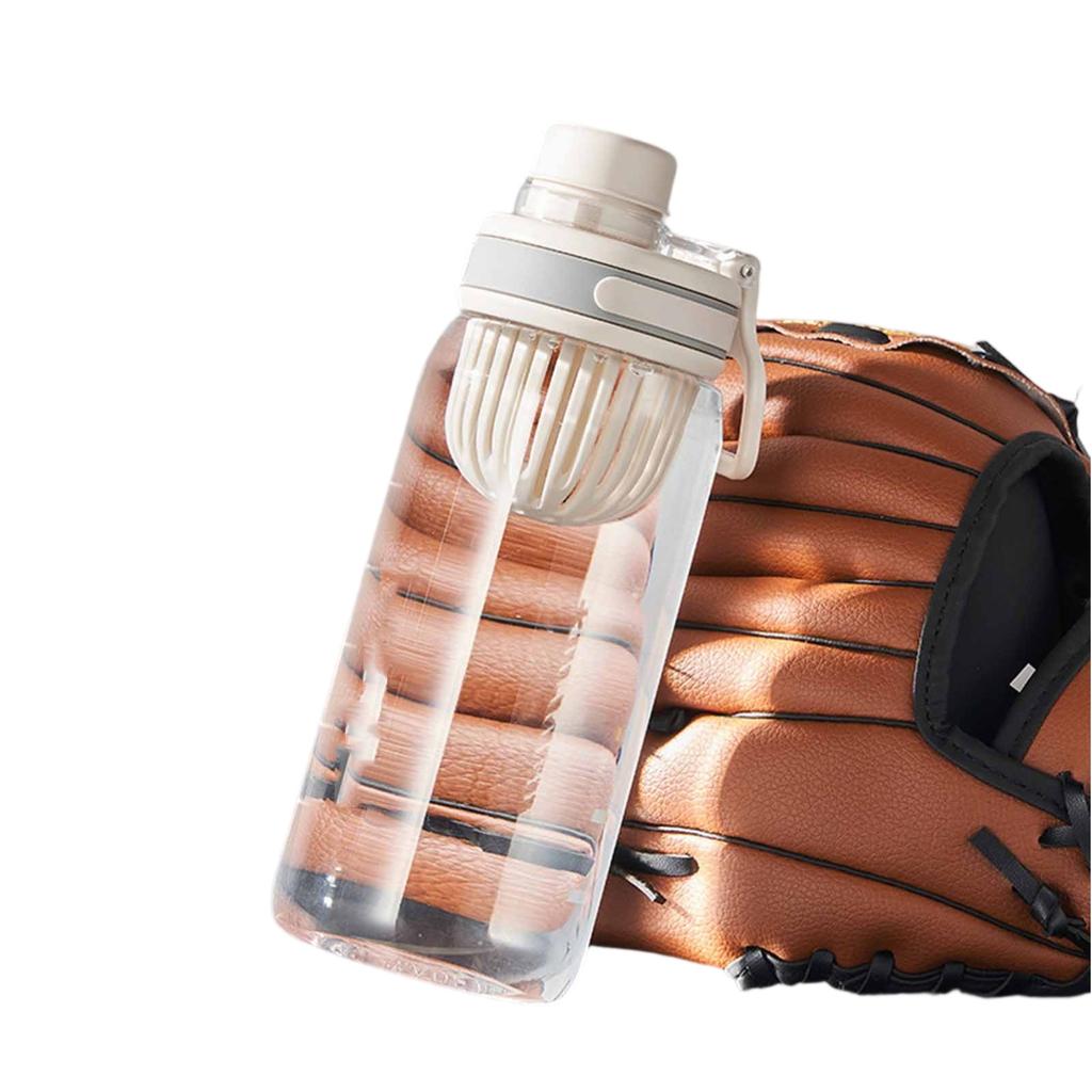 Summer Sports Bottle, High-Temperature Plastic Cup with Tea Compartment, Portable -Drop Bottle