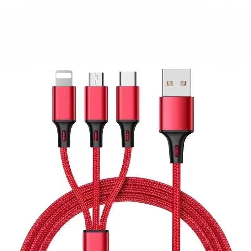 USB kabel pro rychlé nabíjení univerzálního multifunkčního kabelu 3 v 1 pro mobilní telefon Samsung typu C