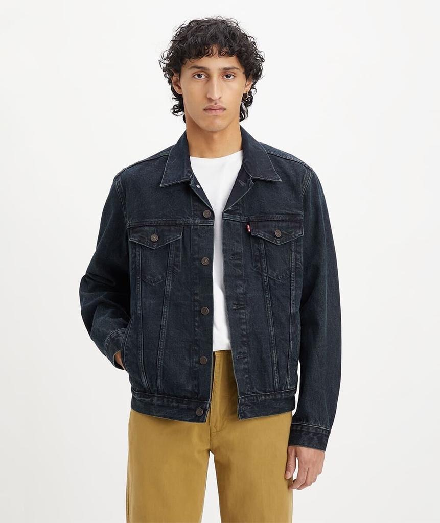 Demi-season Jacket Levi's Herren The Trucker Jacket Man Blue Black Trucker