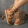 Fashion Casual Flats Women Sandals Cozy Walking Shoes Fashion Weave Woman Slippers 2025 New Trend Brand Designer Retro Femme Chaussures