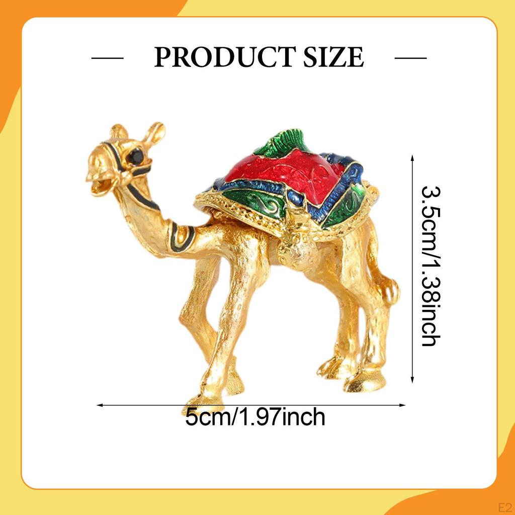 Niedliche Kamelfigur Elegantes Weihnachtsgeschenk Ornament Kleine Emaille-Schmuckschatulle