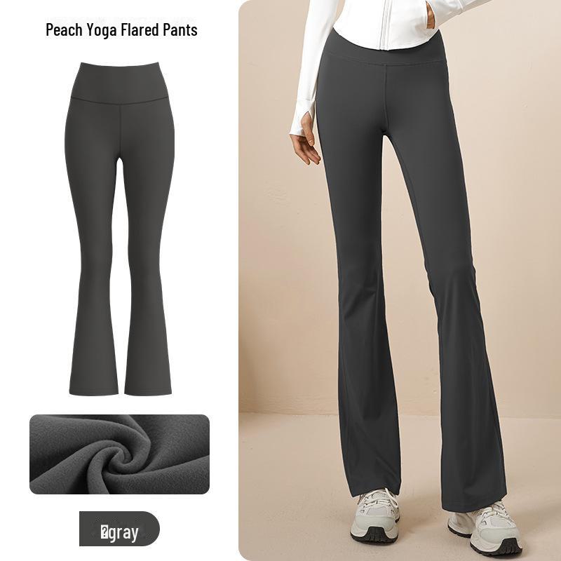 

Бархатные штаны для йоги с высокой талией Juyitang, колготки телесного цвета, утягивающие бедра, эластичные штаны для фитнеса для женщин. M