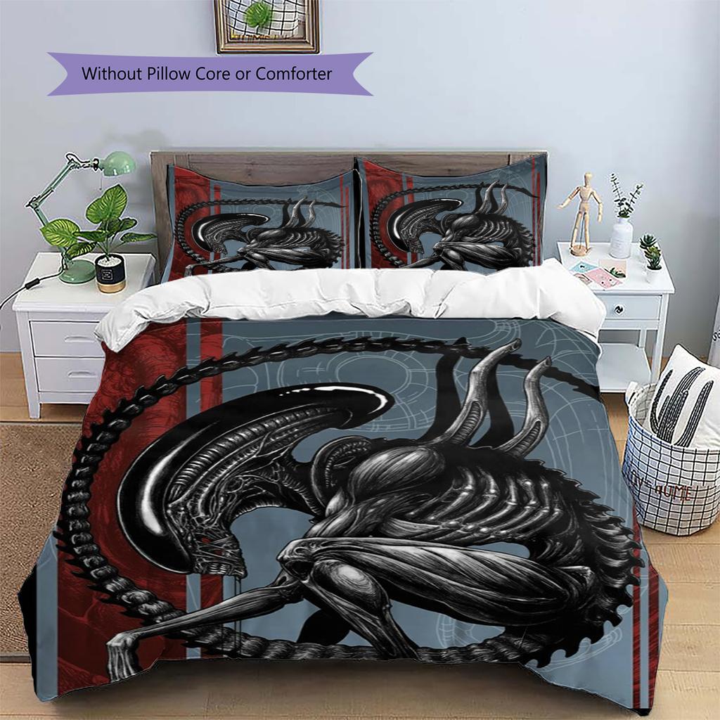 Cartoon Pattern Bedding Quilt Set Quilt Cover Pillowcase Home Decoration Birthday Gift (1 * Duvet Cover + 2 * Pillowcase, Without Core)