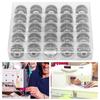 25Pcs Black Bobbin Set Plastic Side Industrial Grade PreWound Bobbins High Speed Clear Storage Embroidery Thread Home Embroidery