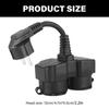 Heavy Duty Double Socket Extension Cable Fireproof Cord Outdoor Power Outlet Plastic for Outdoor & Damp Environments