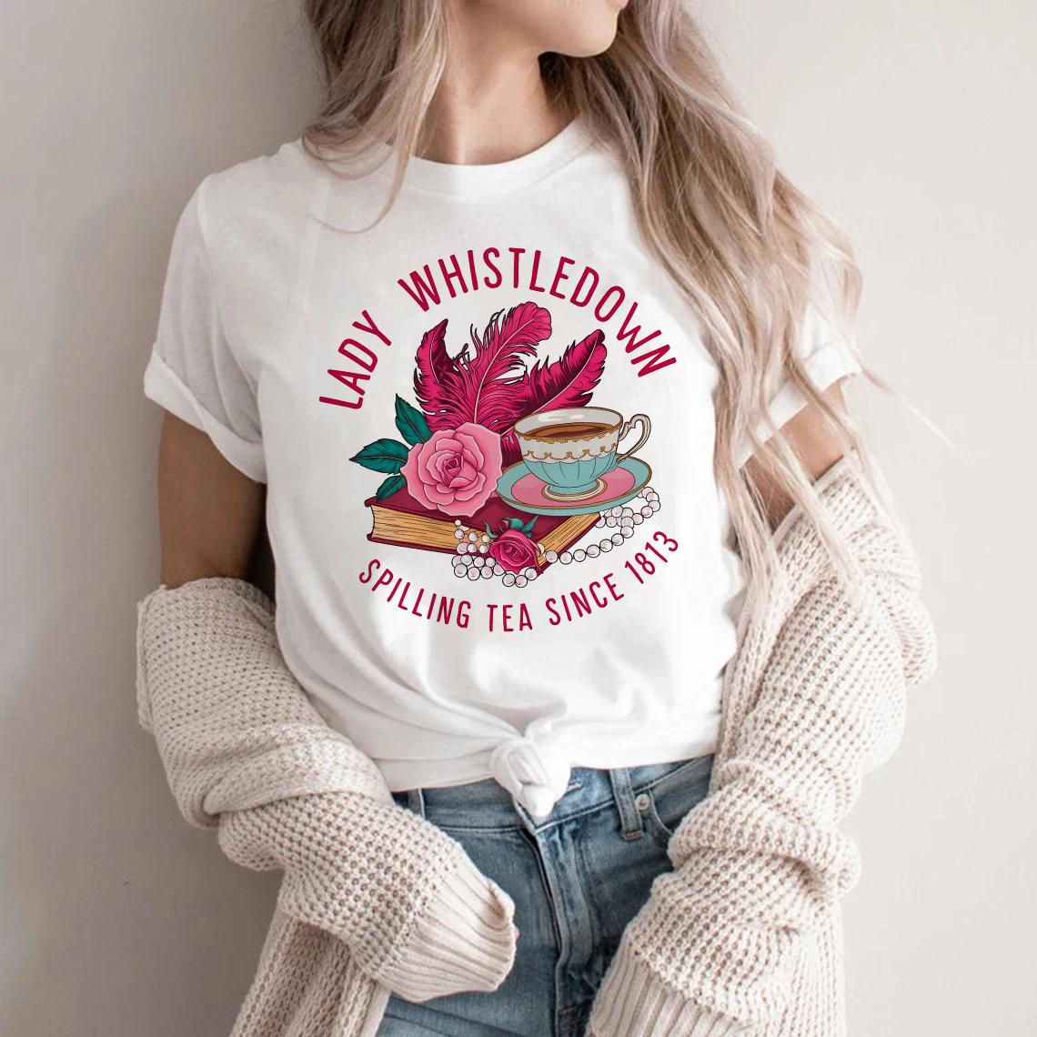 Teacup Lady Whistledown  Shirt Women Graphic Harajuku Tshirt Unisex Fashion Unisexga Y2k Tshirt kawaii Vintage Tops Female S