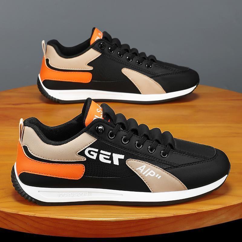 

Весенняя мужская обувь Новая дышащая кожаная обувь Мужская обувь в корейском стиле Универсальная Нескользящая спортивная обувь Повседневная обувь для бега Обувь для папы 44