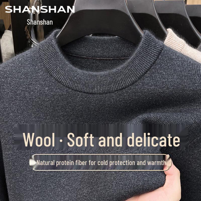 Shanshan Men's Wool Blend Pullover Sweater