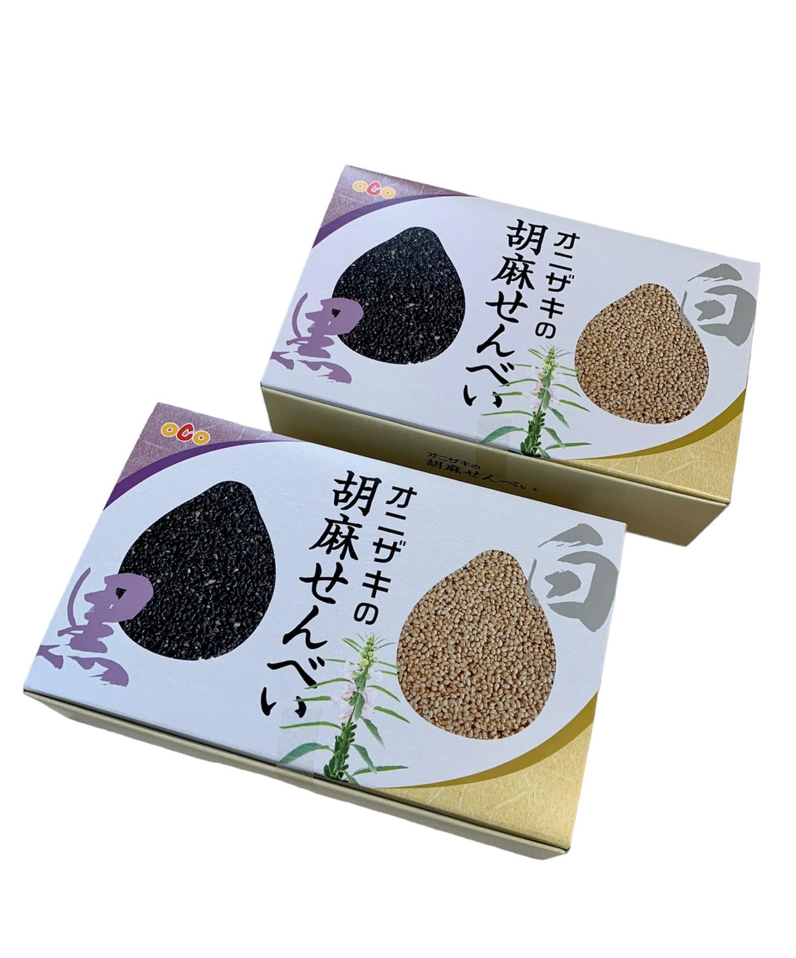 

Onizaki Кунжутные 8 штук x 2 коробки 8 черных 16 штук MJ Honpo Select Оригинальная наклейка Упаковка Крекеры, (8 белых, / всего) Подарок, Сувенир,