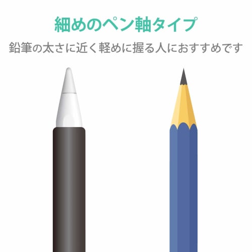 Elecom Apple Pencil Exclusive (2nd Generation) Thin Shaft Type Slim Grip Case Type Black TB-APE2CNBSBK