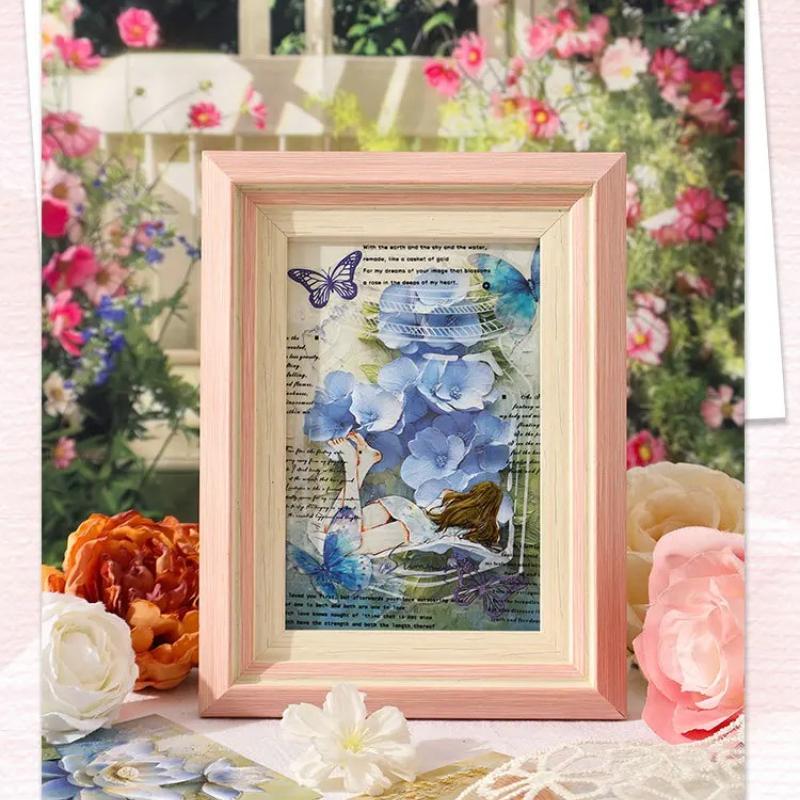 10 ks/lot Bloky na poznámky Materiálový papír Sen Skrytá květina Dopis Junk Journal Deník Scrapbooking Karty Papír na pozadí Dekorace