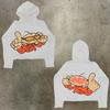 Womens Y2K Oversized Hoodie Cartoon Graphic Print Streetwear Casual Sweatshirt