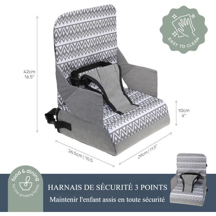 Kinderstoelverhoger - DREAMBABY - ON-THE-GO - Draagbaar met opbergvakken - Lichtgewicht, compact en gemakkelijk mee te nemen