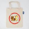 [MAKERS] Tanuki and Fox Embroidered A4 Tote Bag