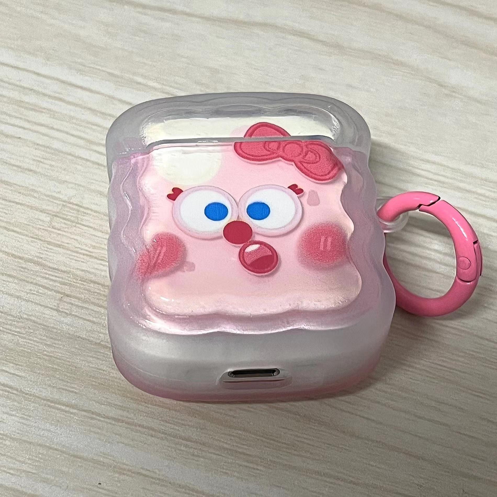 

Милый забавный чехол для наушников AirPods AirPod 2 3, прозрачный чехол с мультяшным рисунком и кольцом для ключей, мягкий силиконовый чехол для AirPods Pro For AirPods Pro