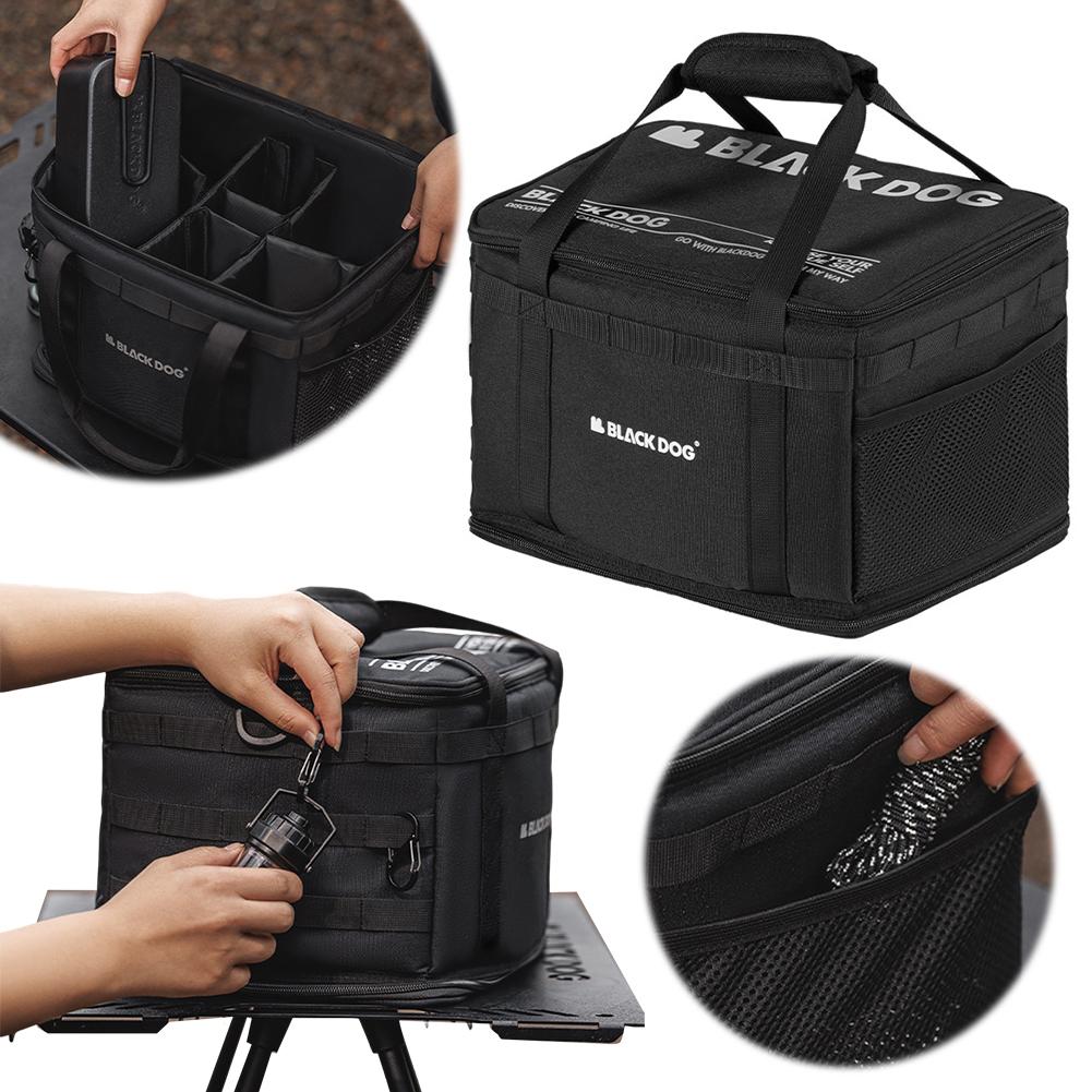 15L Camping Storage Bag Adjustable Partition Camping Equipment Bag 600D Oxford Cloth Portable Sundries Bag for Camping Hiking UNITED KINGDOM