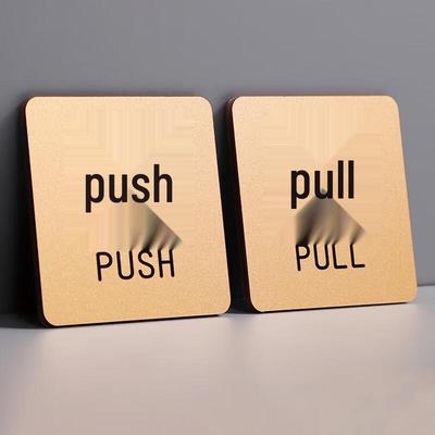 YINGTU Glass Door Push/Pull Sign