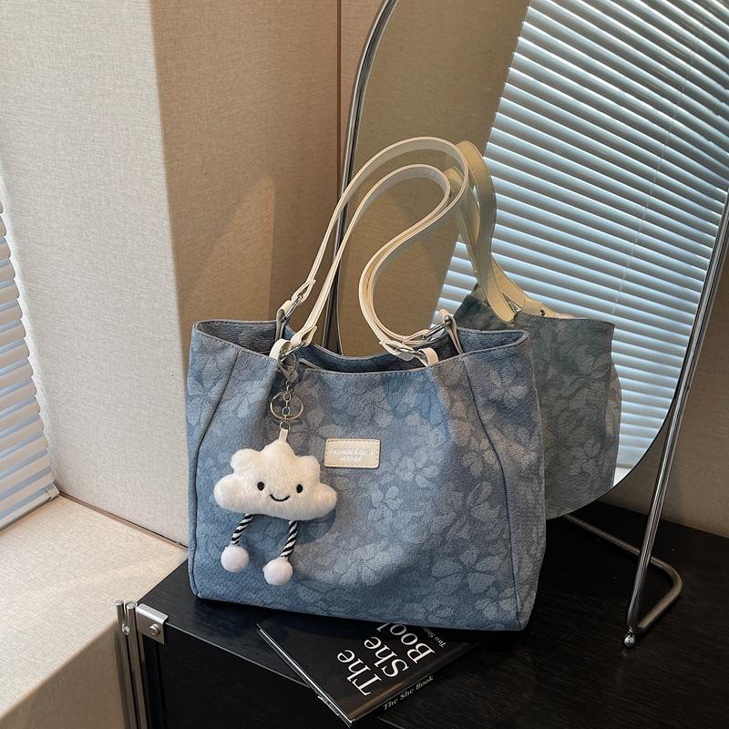 Student Class Bag Women's 2025 Summer New Simple Fashion Shoulder Bag Large Capacity Tote Bag