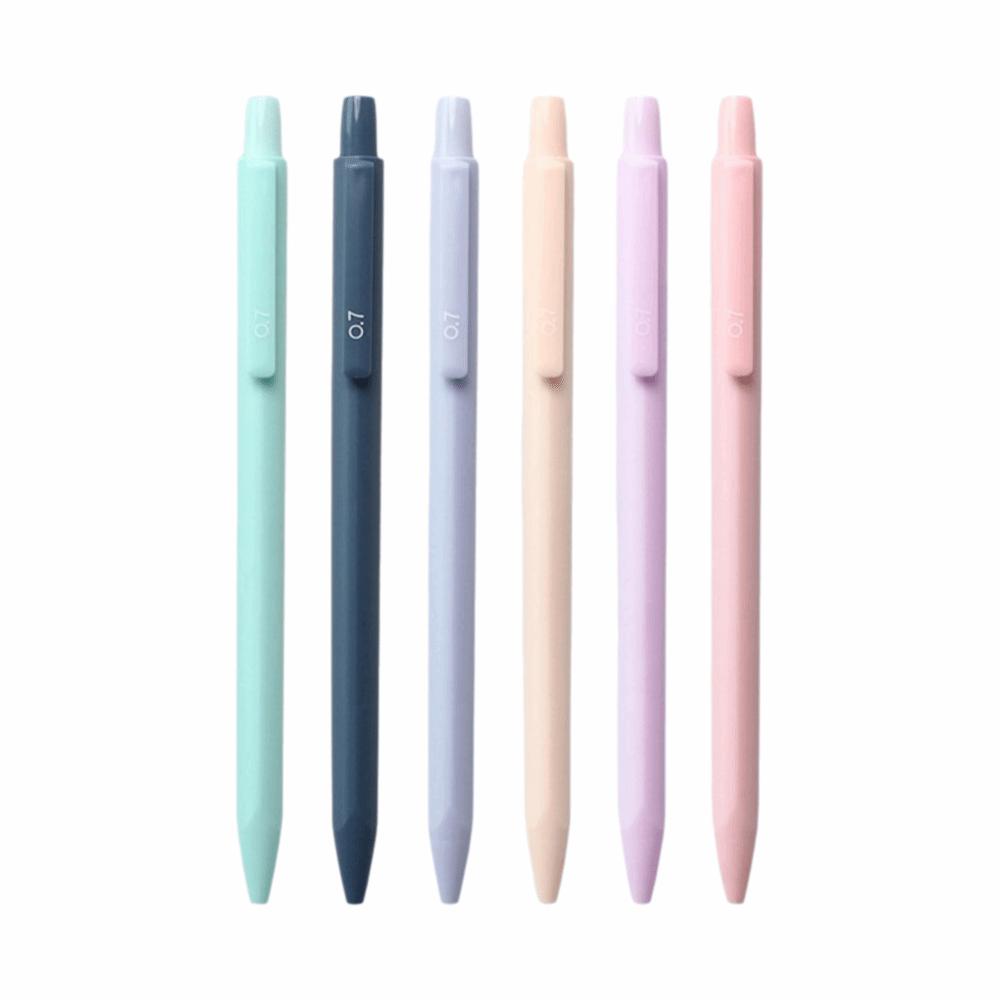 6/12pcs Triangular Barrel Mechanical Pencils Morandi Click Propelling Pencils Students Gift