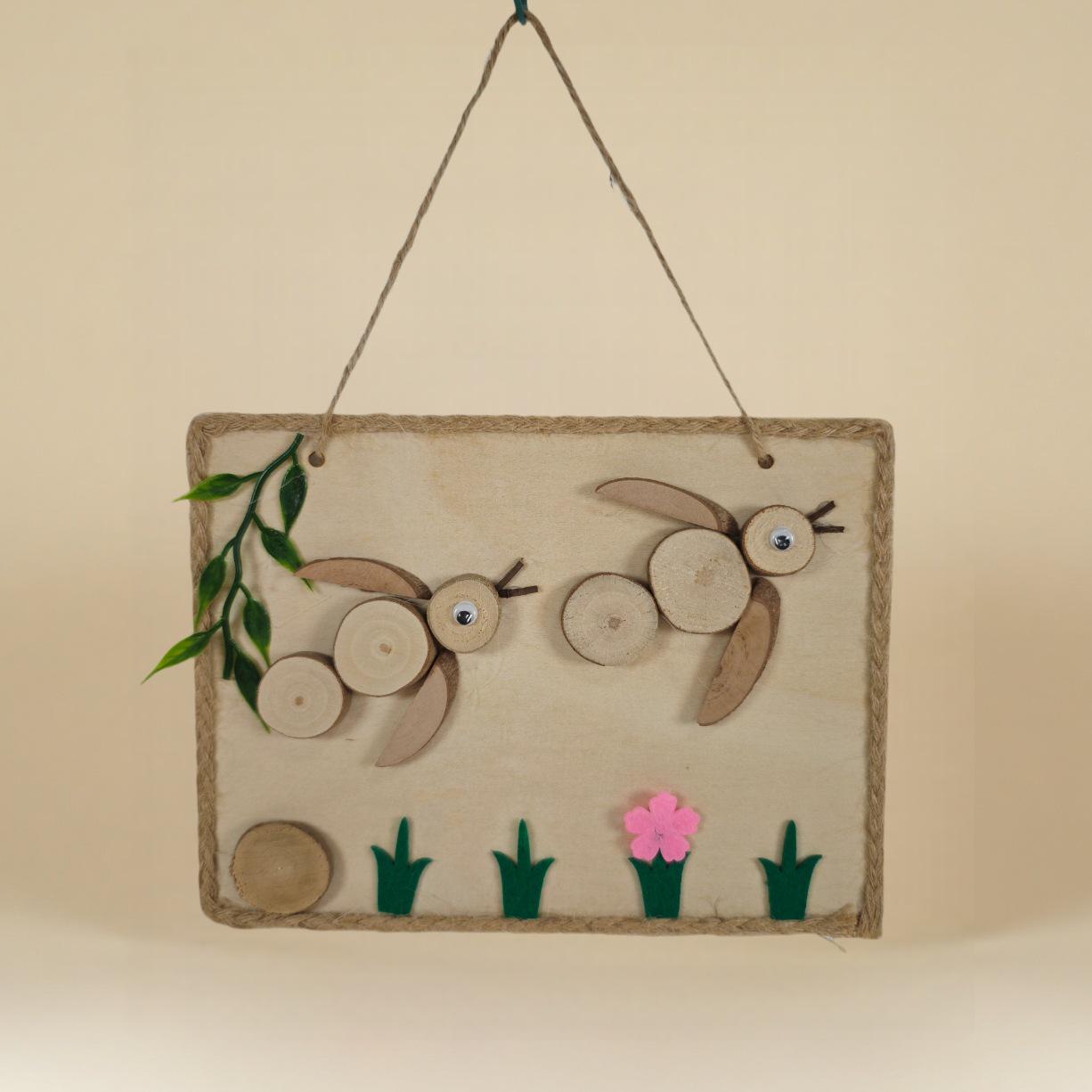 Natural Wood Branch Painting Kit for Creative DIY in Kindergarten