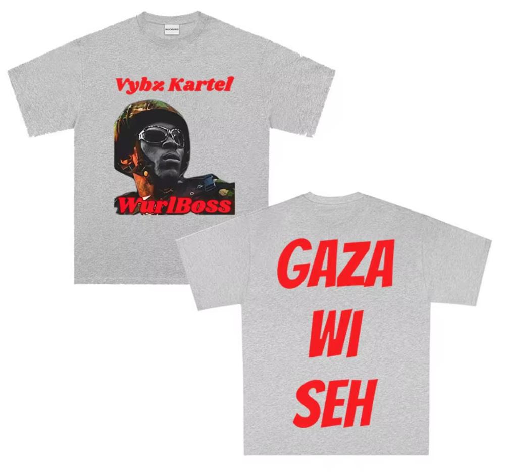 Rapper Vybz Kartelv New Album T Shirt Mens Fashion Hot Sale Cotton Tshirts Vintage Springsummer  Short Sleeve Top Streetwears