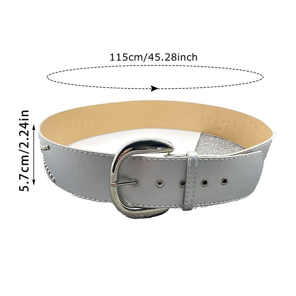 Y2K Punk Belt PU Leather Hiphop Jeans Belt New Waistband