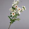 With Leaves Artificial Rose Flower Branch Multi-headed Rose Faux Flowers  Home Office Decor