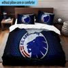 Copenhagen Lion Emblem 3PCS Print Bedding Set, Includes A Duvet Cover and Two Pillowcases for Bedroom, Dormitory, Suitable for All Seasons