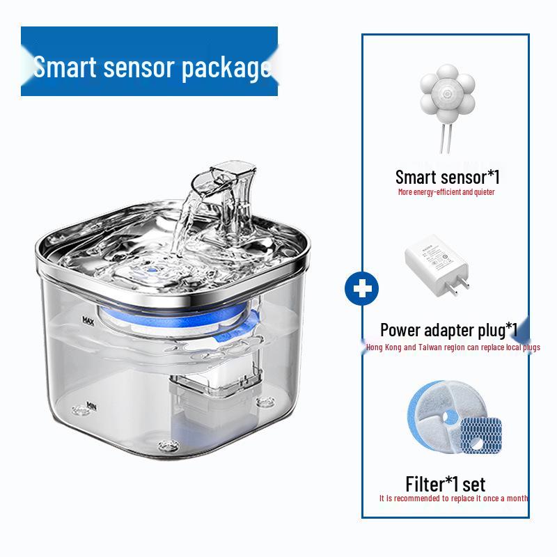 

Розумний фонтан для води з нержавіючої сталі для котів та маленьких собак - Автоматичний, Конструкція з циркулюючим потоком EU Standard