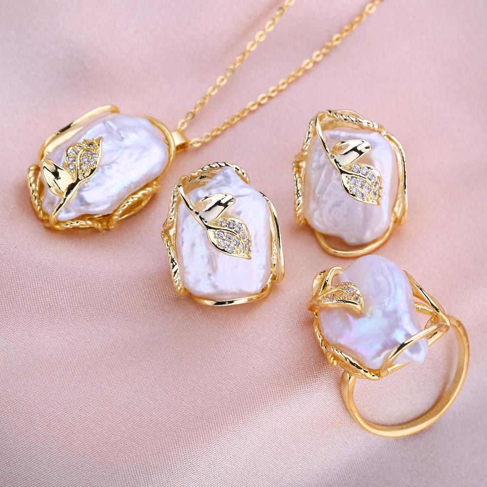 

SENIKO модное ожерелье из жемчуга в стиле барокко, серьги, комплекты ювелирных изделий из пресноводного жемчуга для женщин, ожерелье из пресноводного жемчуга, жемчужные серьги B