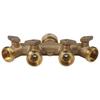 Heavy Duty Construction Way Garden Hose Splitter Leak Proof Design Shut Off Valves Manual Measurement Deviation